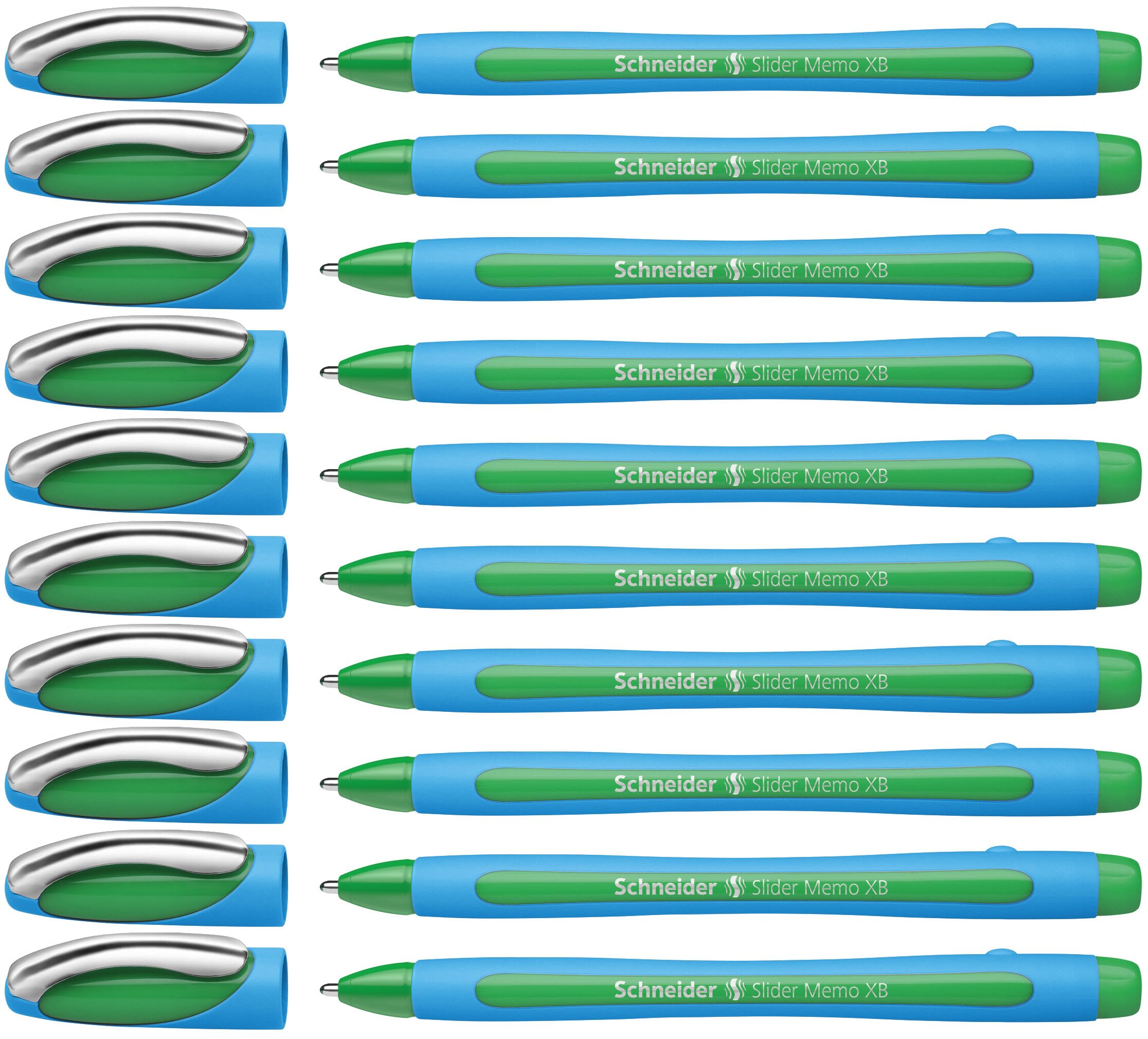 Schneider Slider Memo 150204 Ballpoint Pens XB Tip Pack of 10 Green — image 1