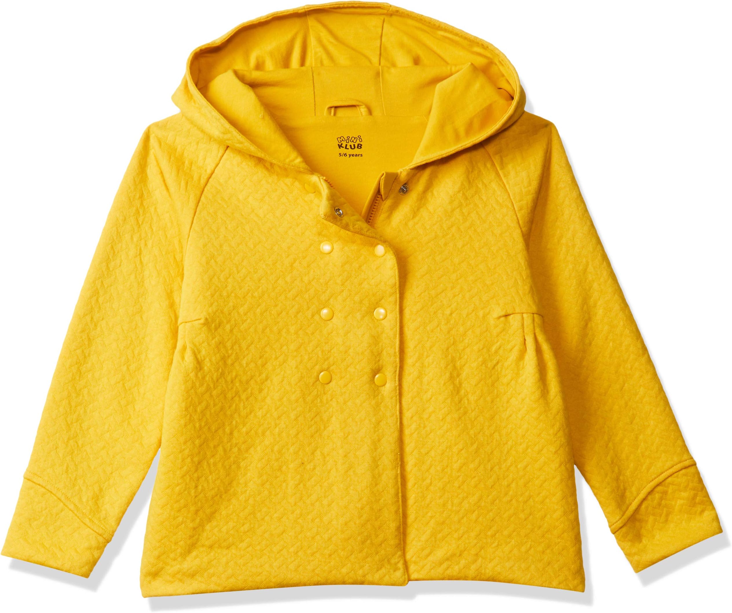 Girl's Regular fit Jacket (95IFGJK361_Yellow_3-4 Years)