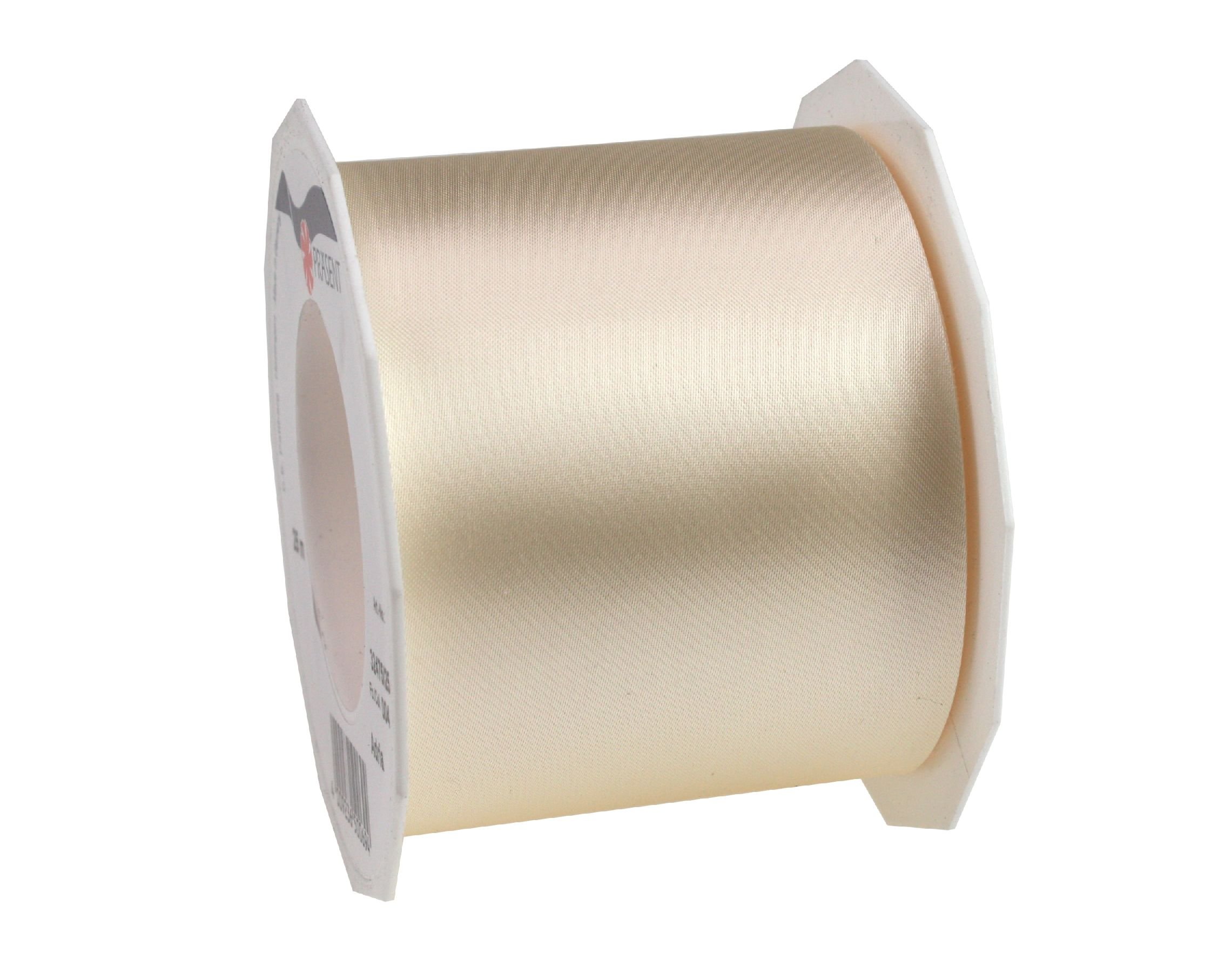 PRÄSENT - Adria Satin Ribbon Cream 72 mm width, 25 m length — image 1
