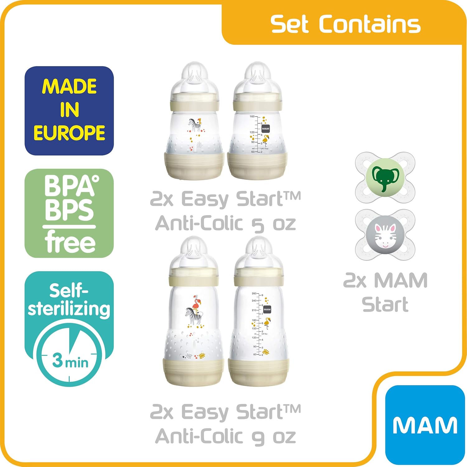 mam bottles newborn set