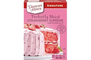 Duncan Hines Signature Perfectly Moist Strawberry Supreme Naturally Flavored Cake Mix, 15.25 OZ