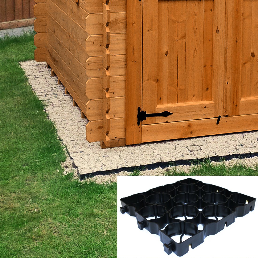 6ft x 4ft eco shed base kit includes weed fabric and 24 x