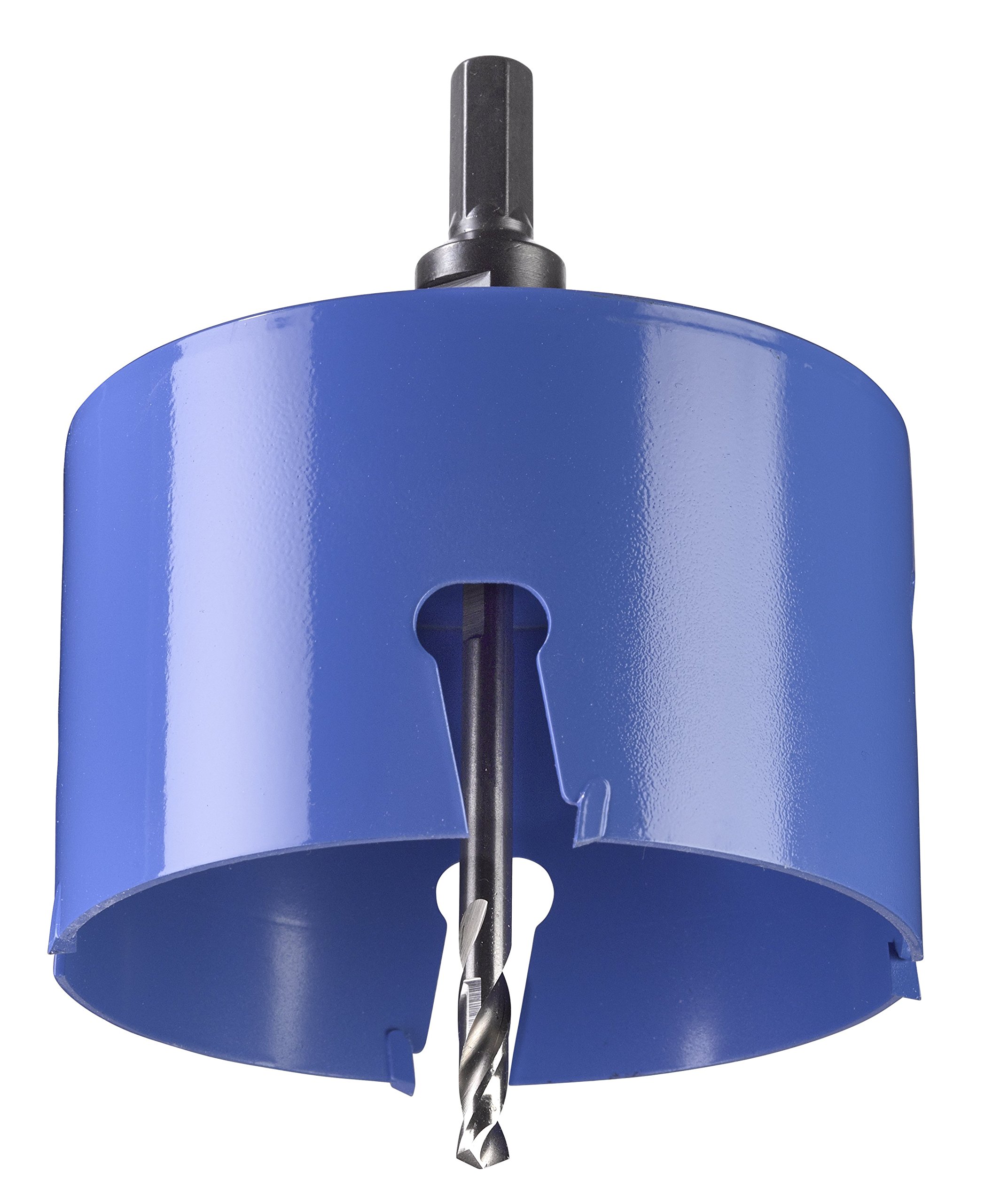 kwb Universal Hole Saw - 90 mm Diameter Size, Extra Sharp Carbide Teeth, 8 mm Center Drill