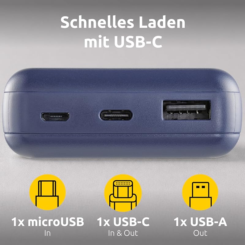 Carregador portátil Power Bank intenso XS10000, bateria externa (10000mAh, para smartphones, tablets e mais), azul