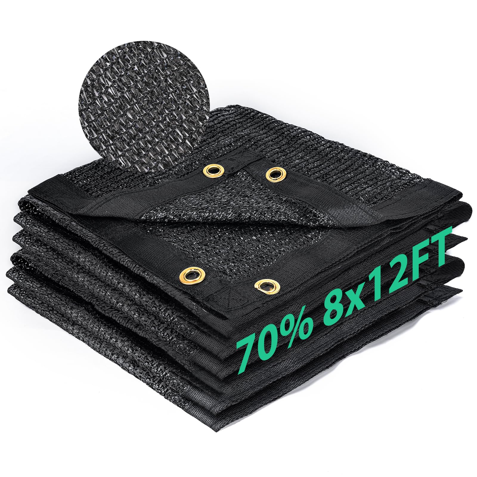 Photo 1 of Kesfitt Garden 70% Shade Cloth, Resistant Sun Shade Net 8x12FT Mesh Tarp with HDPE Material and Reinforced Grommets Shade Trap for Greenhouse, Plant, Pergola, and Backyard Patio Sunshade