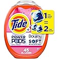Tide Power PODs 2-in-1 Laundry Detergent Pacs with Downy Soft Boosters, Lasting Freshness with April Fresh Scent, 45 Count, Tide Laundry Detergent, Washing Detergent