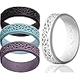 KAUAI Silicone Rings for Women – Soft and Pretty. Comfortable, Breathable, Stackable Rings. Lightweight Rubber Womens Engagement Ring & Wedding Band. Women’s thin Unisex Bands
