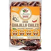 Guajillo Chiles Peppers Dried Whole 4 oz &ndash; Natural and Premium. Great For Mexican Recipes Like Mole, Tamales, Salsa, Meats. Mild to Medium Heat, Complex Fruity Flavor. Resealable Bag