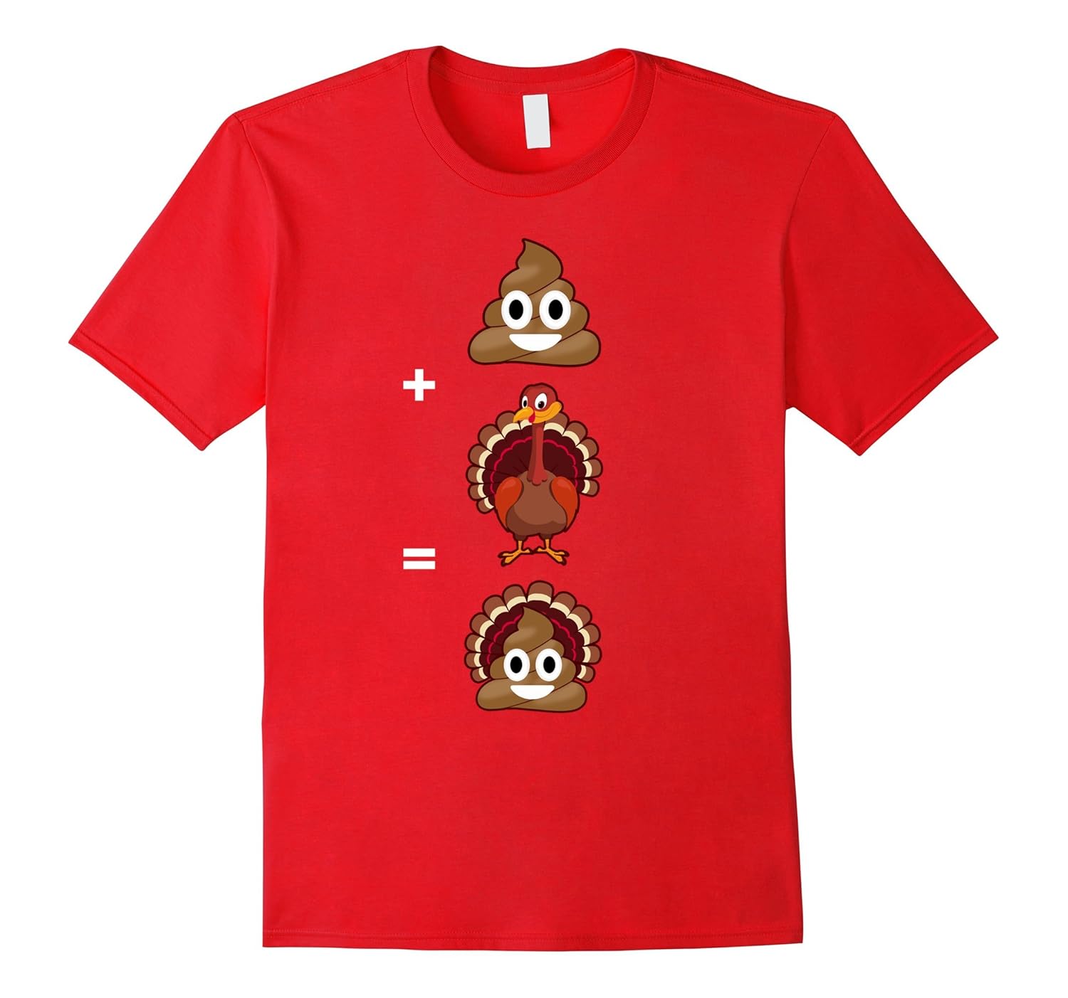 Poop Emoji Christmas Turkey Thanksgiving T-Shirt-ANZ