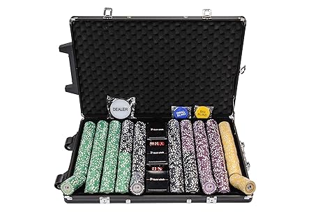 Riverboat Gaming Tournament Pokerchips - 1000-teiliges Pokerset mit hohen Werten