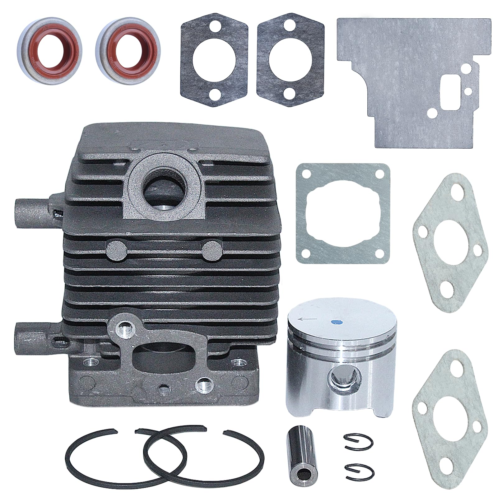 AUMEL 34mm Cylinder Piston Pin Ring Gasket Kit Fit Stihl FS75 FS80 FS85 FC75 FC85 FH75 FR85 HL75 HL75K HT70 HT75 KA85 KR85 KW85 SP81 SP85 Trimmer Replace #4137 020 1202.