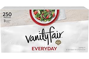 Vanity Fair Everyday Paper Napkins, 250 Count, Disposable Napkins Made Soft And Smooth For Everyday Meals
