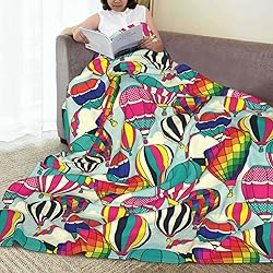 Hot Air Balloons Blanket Flannel Throw Bed Blankets