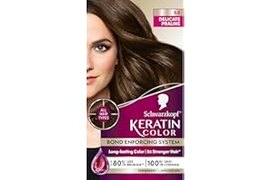Schwarzkopf Keratin Permanent Hair Dye Cream, 6.0 Delicate Praline, Professional Quality Color for Up to 100% Gray Coverage, Bond Enforcing System