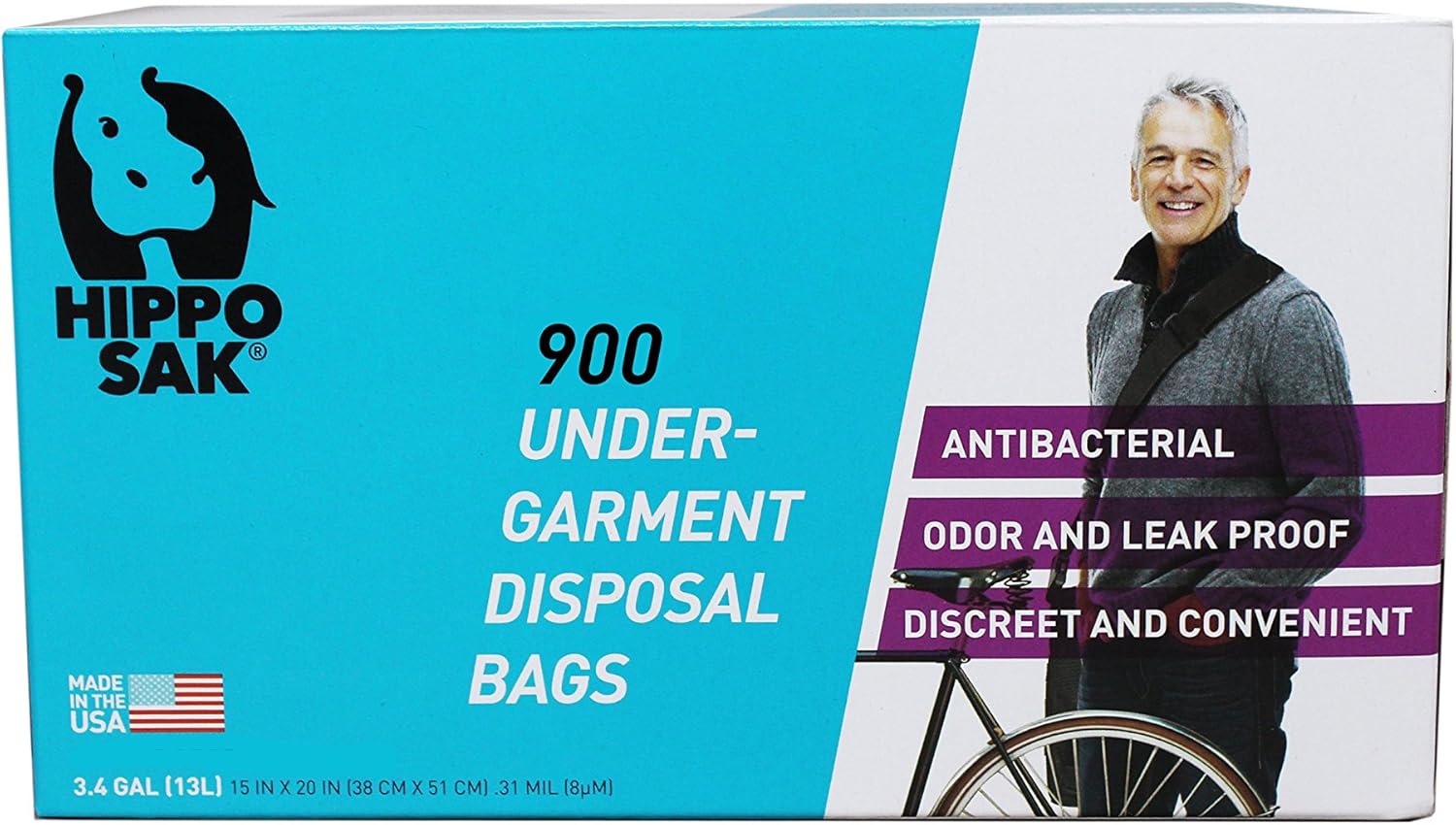 Hippo Sak Incontinence Undergarment Disposal Bags (375 Count): Health & Personal Care
