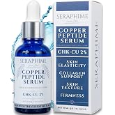 Copper peptides Serum for Face,2% GHK-CU Copper Peptide with 4% EGF,1 floz | Collagen Peptide Complex, with Niacinamide &amp; Ceramides, Squalane and Hyaluronic Acid, Lightweight Formula for Skin Glow