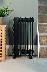 Russell Hobbs 1500W Oil Filled Radiator 7 Fin Heater Black view 3