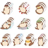 Xqumoi 30 Pack Otter Sticky Notes - Cute Cartoon Otters Theme Self Sticky Notepads Sea Animal Writing Memo Pads for Animal Lover Gifts Birthday Baby Shower Classroom Ocean Party Favors