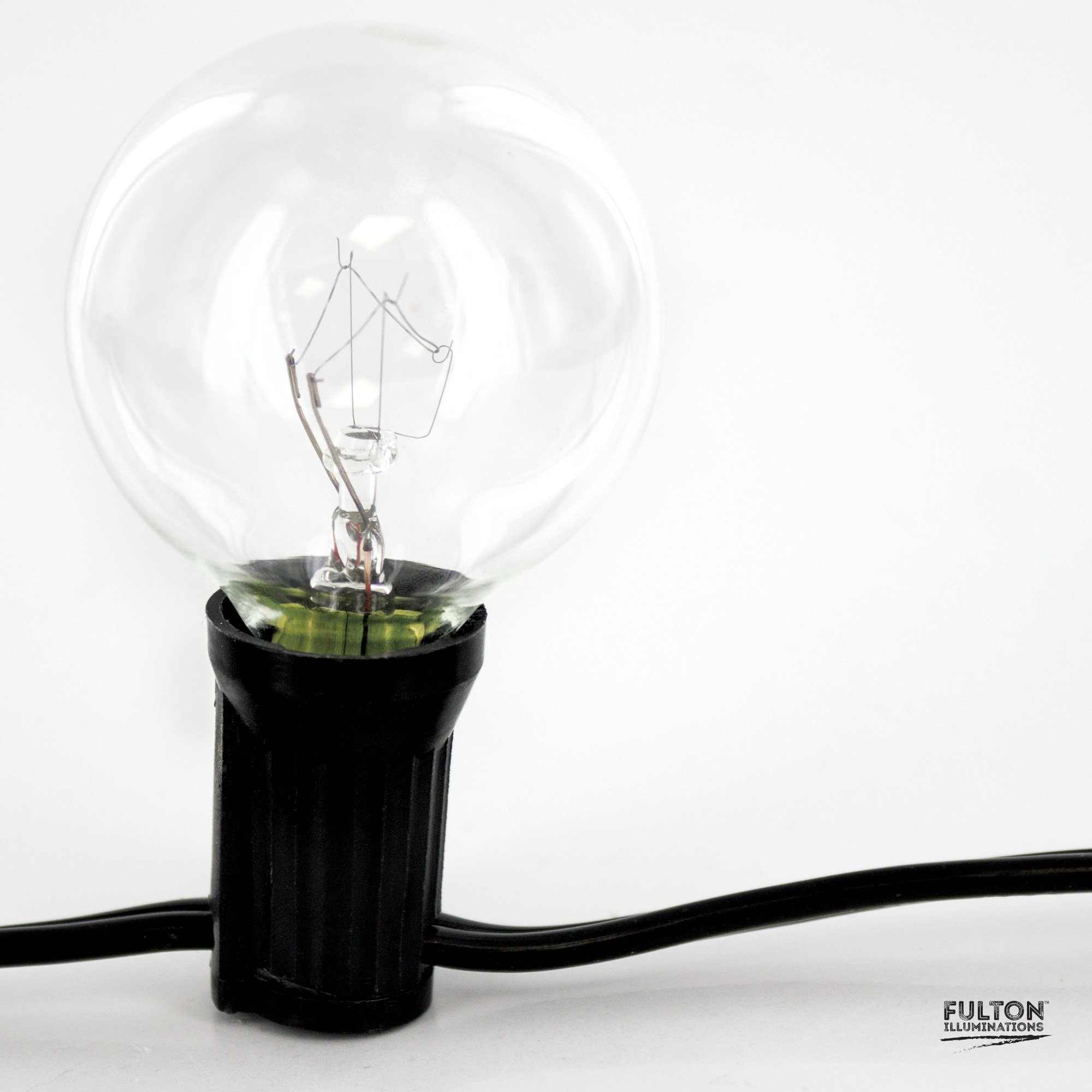 50Ft G40 String Lights with 50 Globe Lights (Plus 10 Extra Bulbs) for