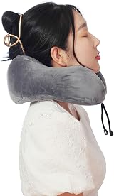 Makimoo Memory Foam Travel Pillow Neck Support Grey view 6