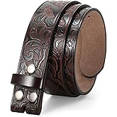 TRIWORKS Western Belt without buckle for men – Cowboy Cowgirl Leather Belts for Jeans