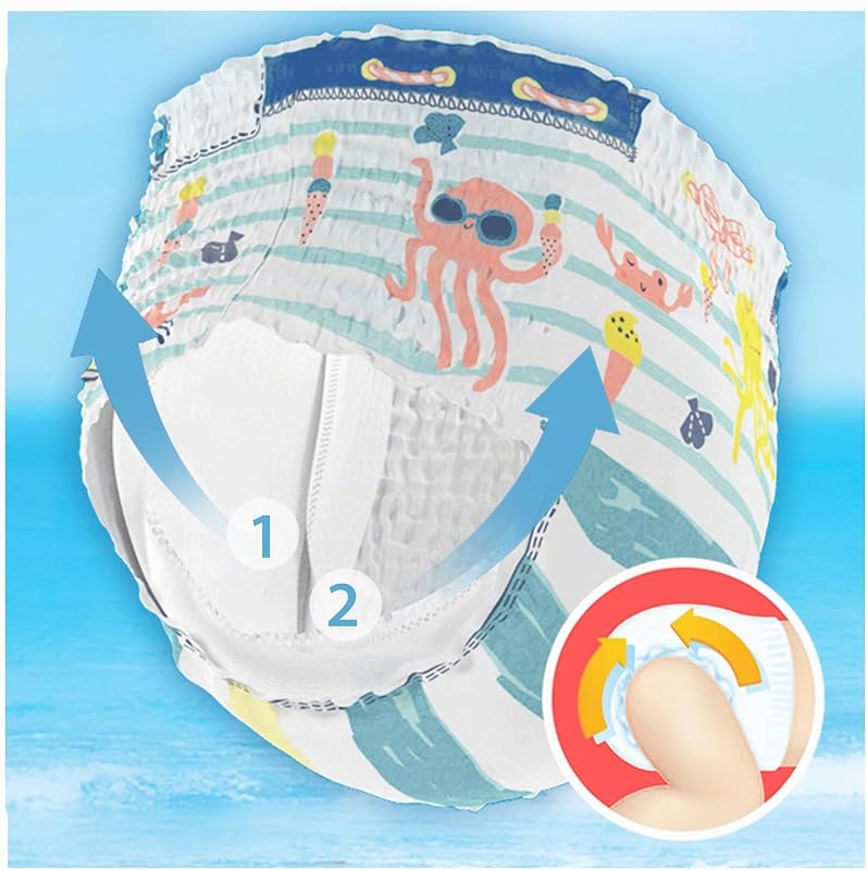 Pannolini Bambino Splashers Baby Shark, Taglia 4 (9-15 kg), 88 pannolini,Costumi da bagno usa e getta, Protezione Anti-perdite In Acqua