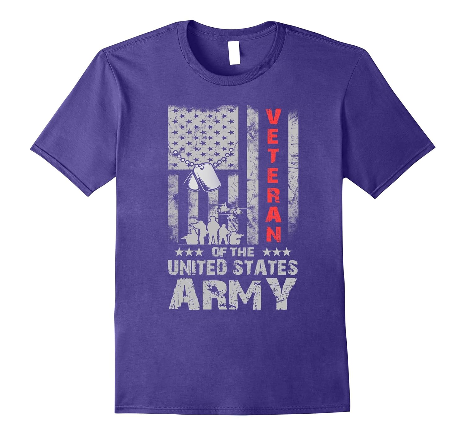 US American Flag T-shirt for U.S. Army Veterans Shirt-ANZ