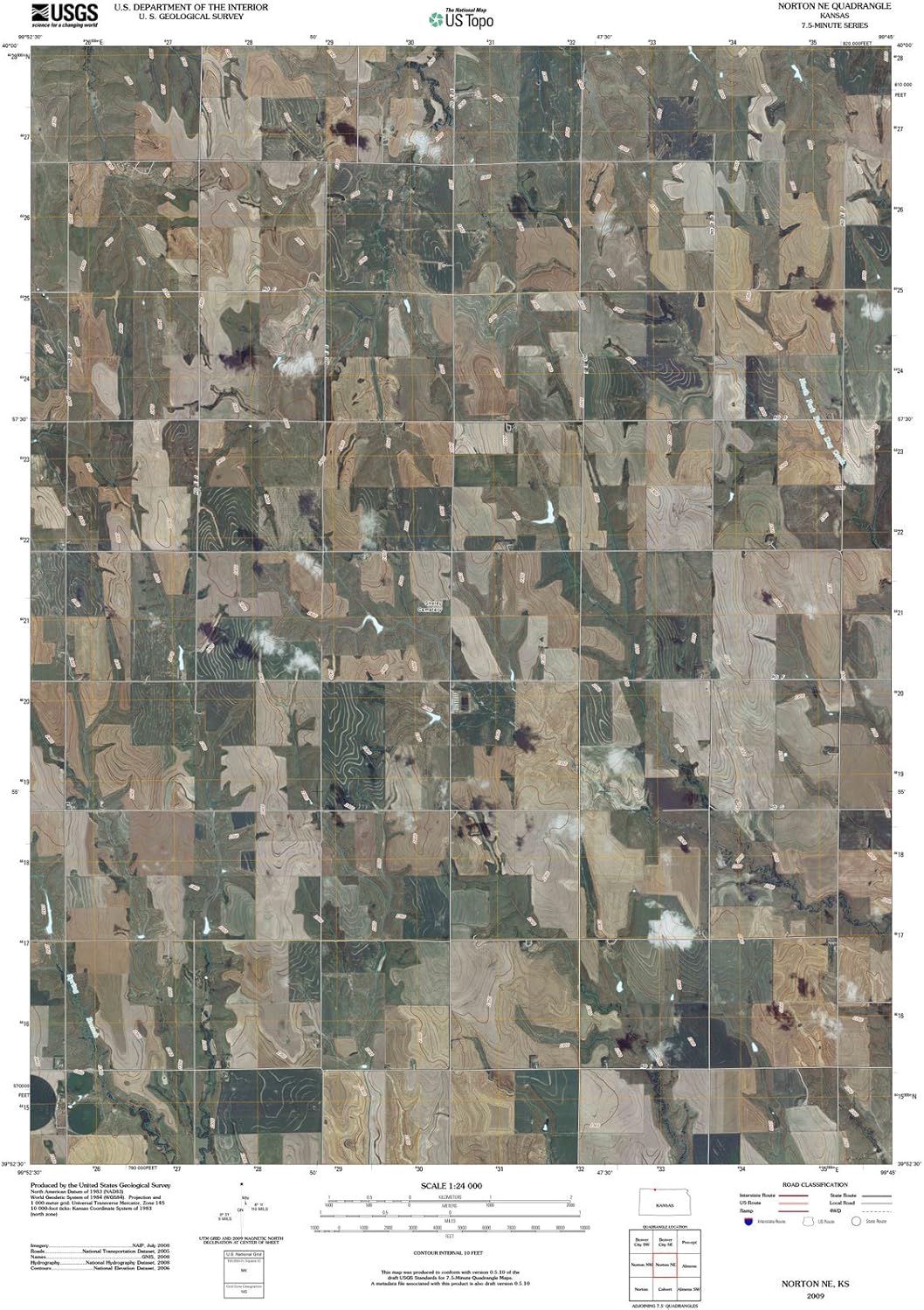 2009 Norton, KS Kansas USGS Historical Topographic Map