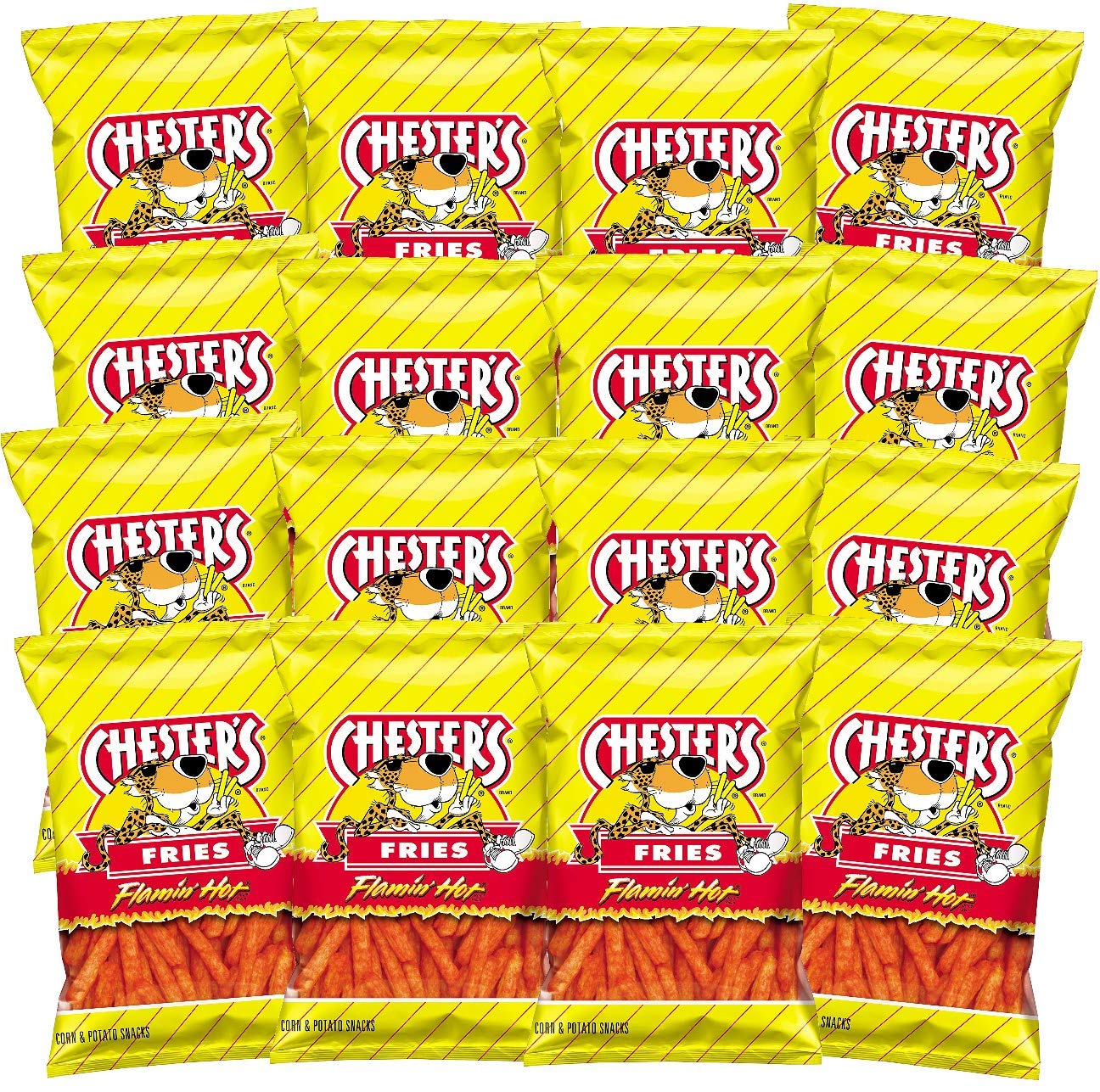 Chester's Flamin' Hot Fries, 1.75 ounce bags (Pack of 16)