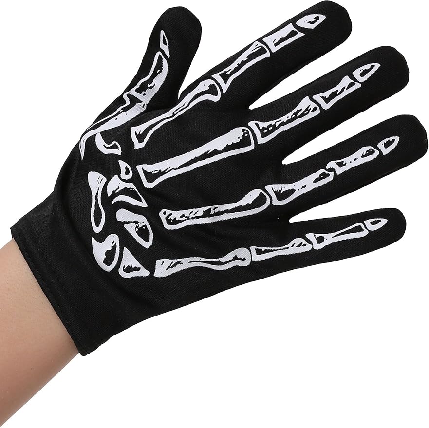 Fun Costumes Child Skeleton Gloves Standard Black Clothing