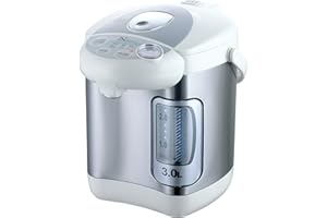 NARITA 3.0L Hot Water Dispenser, Automatic Re-boil and Keep Warm Function for Brewing Coffee & Tea, Stainless Steel Interior Lining and Exterior Housing, Safety Unlock Button, 360º Rotating Base