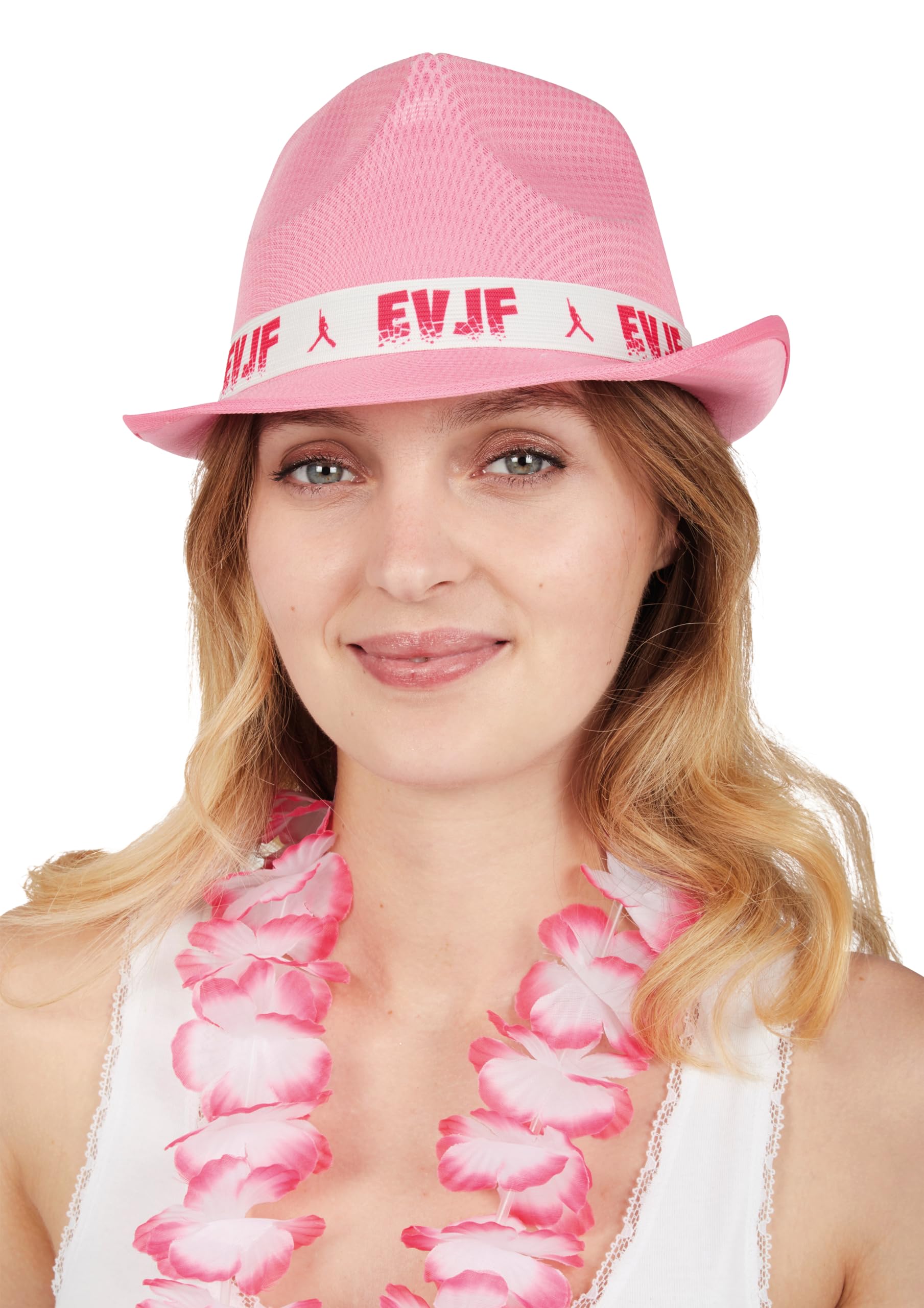 P'TIT CLOWN - Borsalino EVG, EVJF Hat - Perfect to Complete Your Costume for Your Event (Pink)