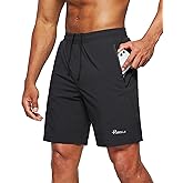 Pudolla Men's Workout Running Shorts 7"/5"/9" Lightweight Gym Athletic Shorts for Men with Zipper Pockets