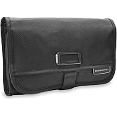 Briggs &amp; Riley Slim Hangable Kit - Hanging Toiletry Travel Bags for Women &amp; Men, Organizer for Vacation, Compact Dopp Kit for Bathroom Accessories, Makeup, &amp; Skincare - Baseline Collection, Black