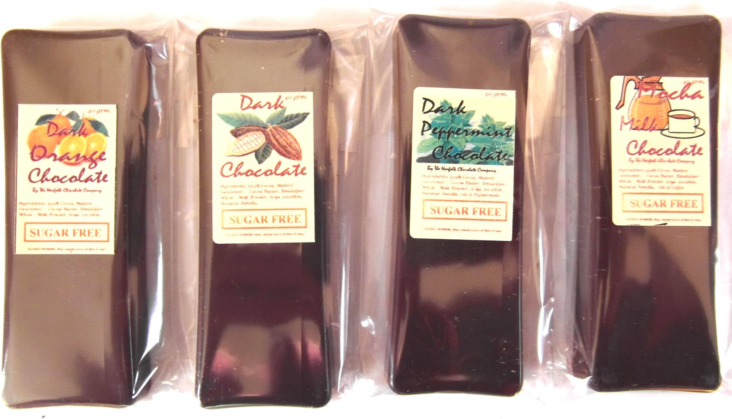 Sugar Free Milk & Dark Chocolate Minibars 4 x 40grm