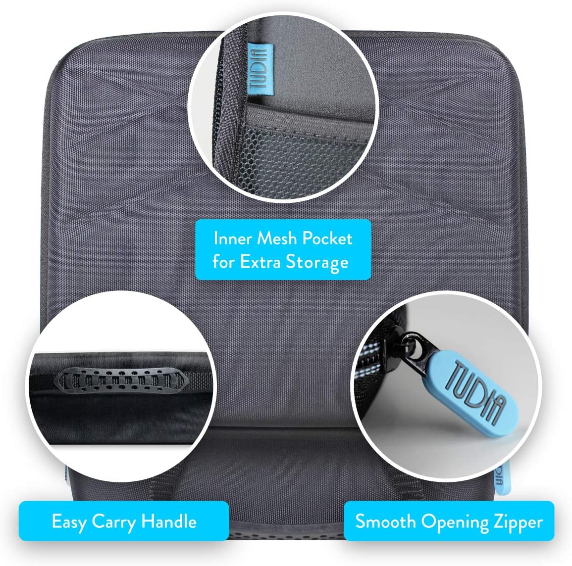 TUDIA EVA Empty Portable Hard Storage Carrying Travel Case for Mini Projector and Accessories [CASE ONLY, Device NOT Included] : Camera & Photo