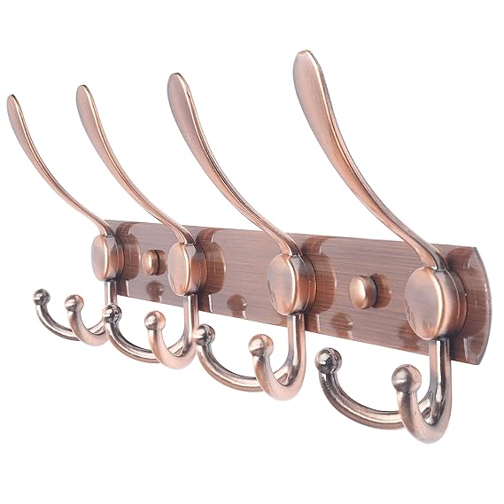 tri hook wall mounted coat rack