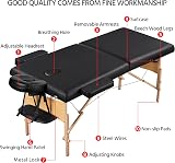 Yaheetech Portable Massage Table 70 cm Width 2-Section Folding Spa Bed view 6