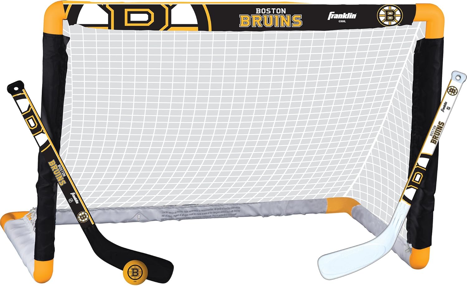 Knee Hockey Goal 2 Hockey Stick Combo Set NHL Official Hockey Set Ball