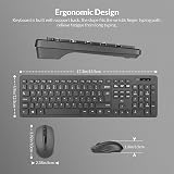 Rii RK200 Wireless Keyboard and Mouse Set 104 Keys UK Layout White view 7