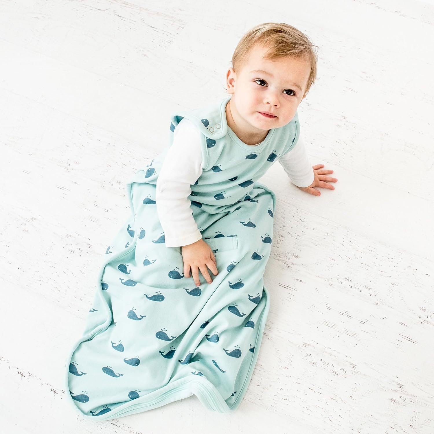 Woolino Ultimate 4 Season Baby Sleeping Bag, Merino Wool Baby Sleep Sack, Organic Cotton Outer - Image 5