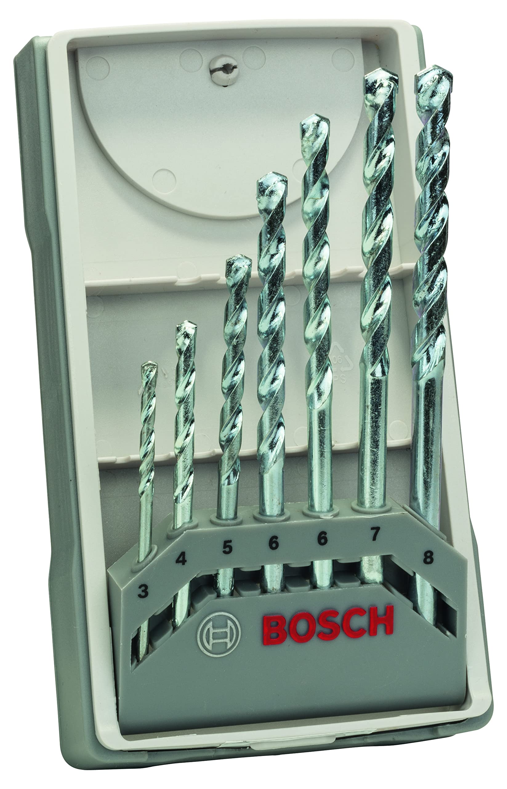 Bosch Professional 7pc. CYL-1 Drill Bit Set (Masonry, Brick, Ø 3-8 mm, Accessories for Impact Drills)