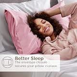 Bedsure Satin Pillowcase Hair Rose Shadow 2 Pack Queen Standard 50x75 cm view 5