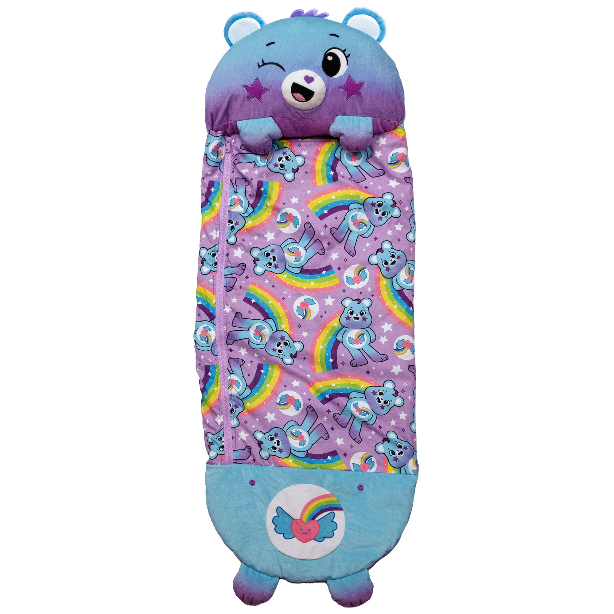 Photo 1 of Happy Nappers: Care Bears Sleep Sack Large - Dream Bright Bear - 66 x 30, 2-in-1: Plush Character Opens Into Sleeping Bag, Soft Play Animal, Kids 3+
