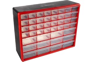 Storage Drawers-44 Compartment Organizer Desktop or Wall Mountable Container for Hardware, Parts, Craft Supplies, Beads, Jewelry, and More by Stalwart