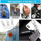 YHYZ Keychain Clips Swivel Set 3 Sizes Lobster Claw Hooks with Rings Silver view 2