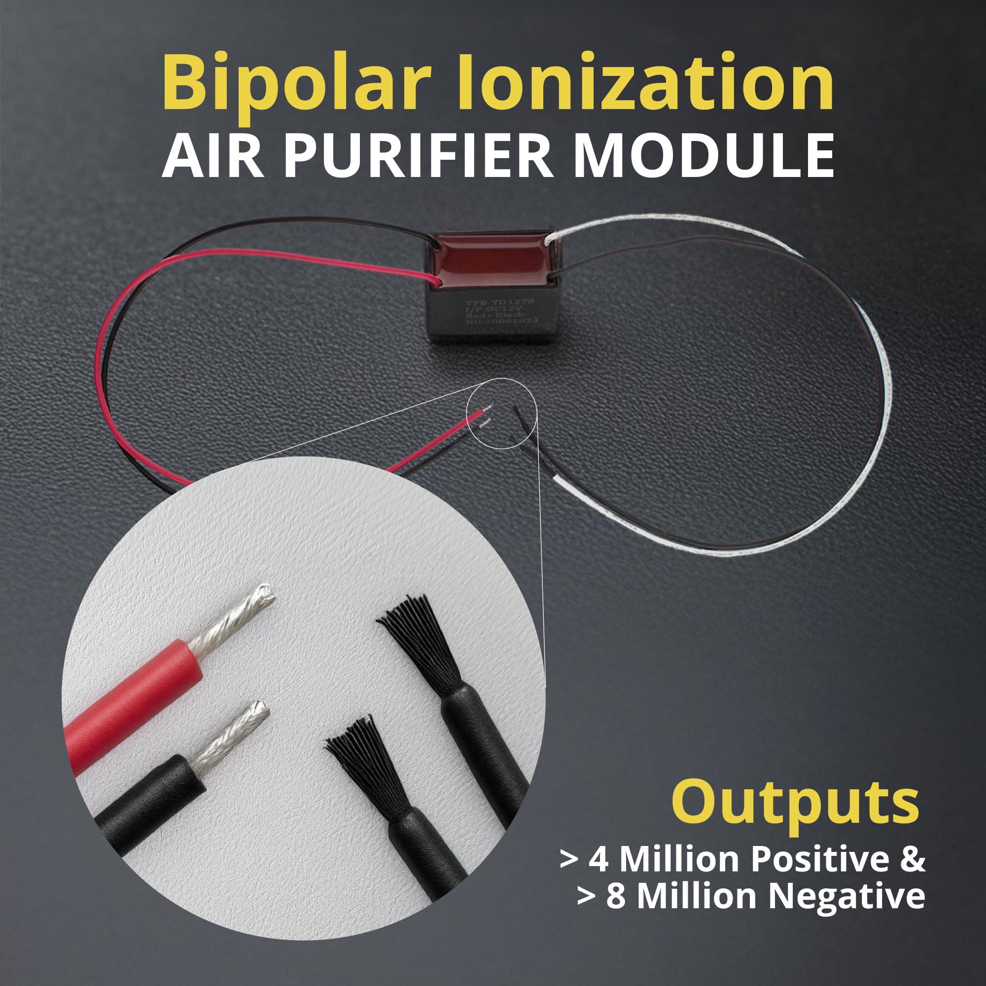Ionizer Module Mua Bipolar Ionization Air Purifier Module – 12V Positive & Negative ...