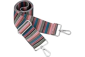 ZOOEASS Silvery Buckles Wide Shoulder Strap Adjustable Replacement Belt Crossbody Canvas Bag Handbag