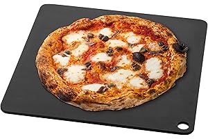 PolarcoForgeco Pizza Baking Steel for Oven 14 x 16 inch Baking Steel for Outdoor Grill and BBQ, Pre-Seasoned Carbon Steel for Indoor Oven, 1/4" Thick - Black
