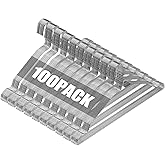 Fotoumgl Space Saving Metal Wire Clothes Hangers, 100 Pack, 17 Inch, Silver | Ultra Thin, Maximizes Closet Space, Non-Slip, 8.8lbs Load, Fits Shirts Pants Dresses, For Dorm &amp; Household Closet Storage